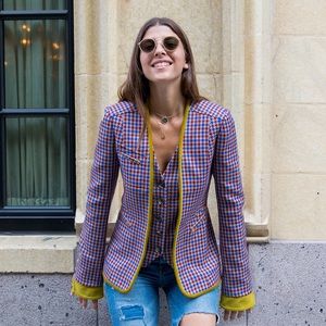 ‼️ISO‼️ Tory Burch Ainsley Plaid Blazer!!!